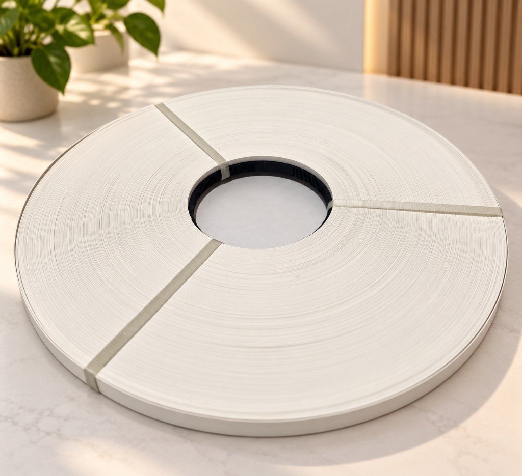 PVC Edge Banding Solid Varian Cerah Putih 22mm x 1mm